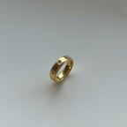 Celestial Star Gold Crystal Ring, 18K Gold Plated Band Ring