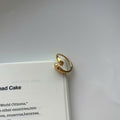 Gold Adjustable Ring, Open 18K Plated Gold Ring
