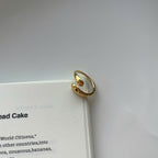 Gold Adjustable Ring, Open 18K Plated Gold Ring