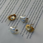 Matte Gold Stud Earrings, Minimalist Dome Earrings