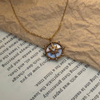 Celestial Compass, North Star Pendant & Gold Sunburst Necklace
