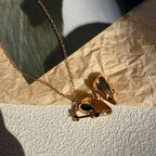 Secret Message Heart Necklace, Gold Heart Locket Necklace