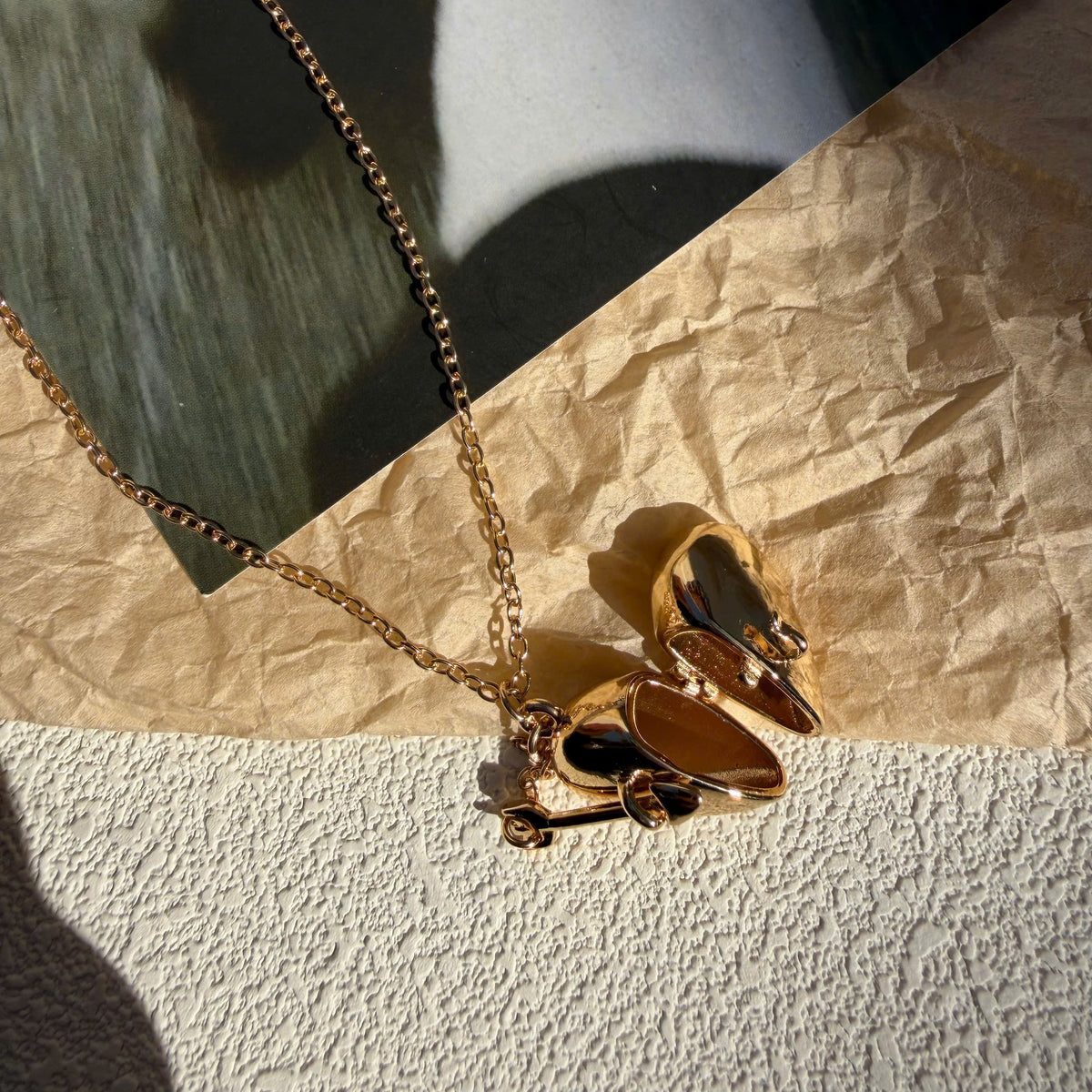 Secret Message Heart Necklace, Gold Heart Locket Necklace