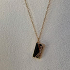 Gold Envelope Locket Necklace, Floral Secret Message Pendant