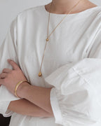 Gold Teardrop Lariat Necklace, Minimalist Y Necklace