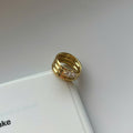 Marquise Crystal Ring, Gold Statement Ring