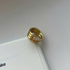 Marquise Crystal Ring, Gold Statement Ring
