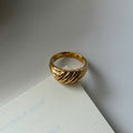 Gold Twisted Dome, Vintage Style Statement Ring