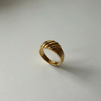 Gold Twisted Dome, Vintage Style Statement Ring