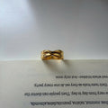 Gold Twist Ring, Minimalist Wave Ring, Sculptural Gold Band